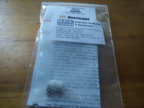 New rheodyne stainless steel fittings set 7012 loop filler port, ss, needle for sale