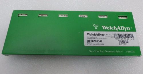 Welch Allyn 6 Volt Halogen Lamp,Ref#07800-U(6Pieces Per Pack)ORIGINAL.Diagnostic