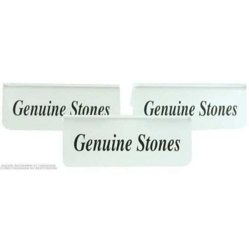 3 &#034;Genuine Stones&#034; Jewelry Display Signs
