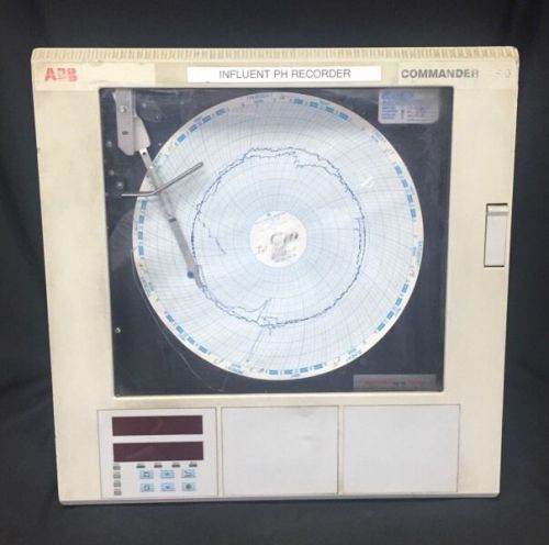 ABB COMMANDER 1900 PH CIRCULAR CHART RECORDER 1911JA001400000STD 321425-002