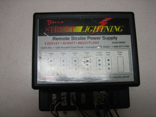 GALLS &#034;STREET LIGHTNING&#034; REMOTE STROBE POWER SUPPLY 4 OUTLET 40 WATT MULTI-FLASH