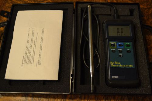 Extech hot wire thermo- anemometer, probe, protective housing and carry case for sale