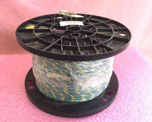 1000 FT 12 gauge AWG UL1015 Stranded Copper WIRE Green  Yellow Stripe  65 strnds