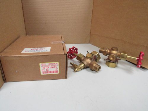 Lot of 2 ernst 1/2&#034; brass bronze water gauge sight site gauge valve 300wsp 36a for sale