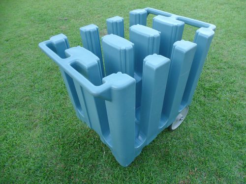 Cambro Dish Caddy Model:  DC700, Blue Polyethylene, on casters! Nice shape!