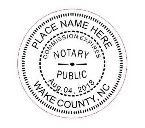 For north carolina round notary self inking rubber stamp for sale