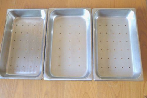 lot of 3 Polar E1650 &amp; Weck Aluminum Instrument Trays Lab Pan