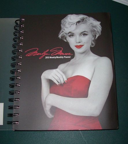 2015 MARILYN MONROE Weekly/Monthly Calendar 7x9 planner tabbed spiral notebook