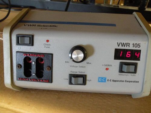 E-C Corporation = VWR Scientific - VWR 105 DC Power Supply