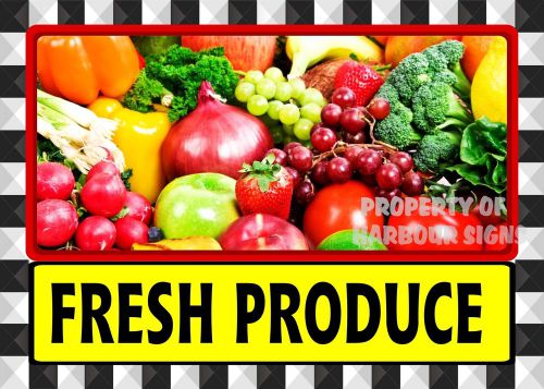 Fresh Produce Decal 14&#034; Deli Catering Market Restaurant Food Truck Concession