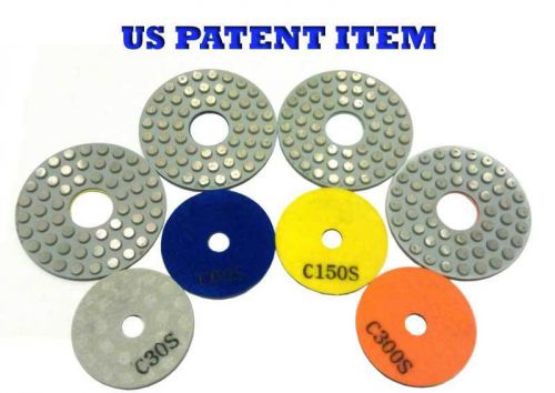 ZERED 4&#034; Metal Grinding, Polishing Pad SET for Concrete Floor