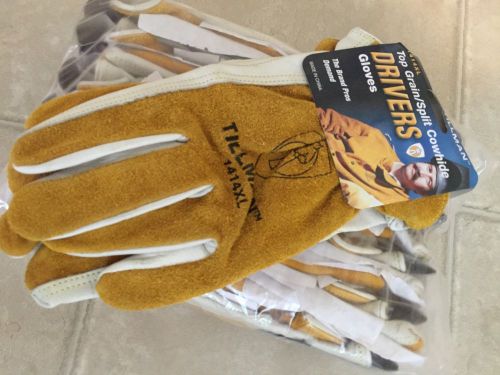 TILLMAN 1414XL DRIVERS GLOVES XL...Split Cowhide. Baker&#039;s Dozen. FREE SHIPPING