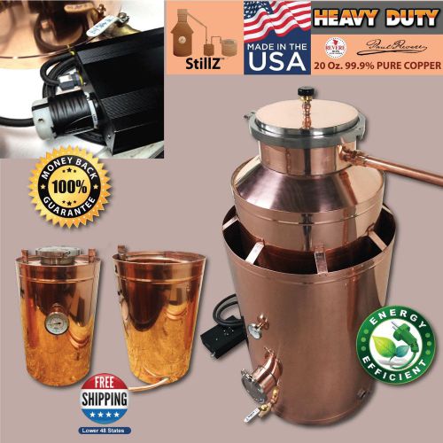 Stillz 50 gal copper moonshine grappa double burner complete still kit! for sale