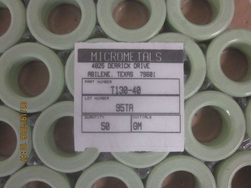 3 pcs of T130-40 Micrometals, Iron Powder Toroidal Core