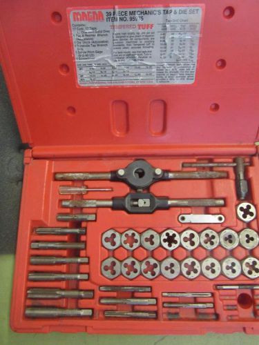 Magna 36 Piece Mechanics Tap And Die Set, Model 95975 Incomplete