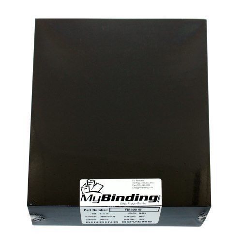 Black 9&#034; x 11&#034; Regency Leatherette Covers - 100pk Free Shipping