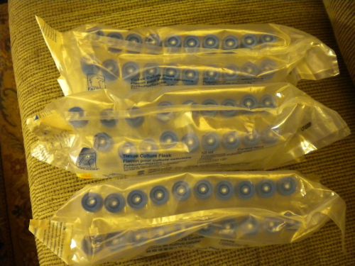 Falkon Tissue Culture Flash 50ml 353108 0.2qm Vented Blue Plug Seal Cap lot of60