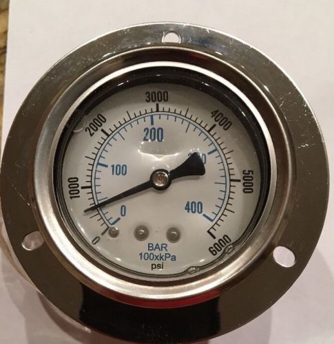 PIC Gauge 201L-254S Glycerin Filled Industrial Bottom Mount Pressure Gauge wi...