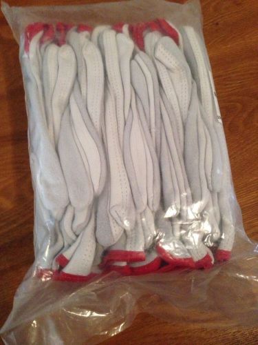 Leather 100% Work Gloves 1 Dozen NEW Size S