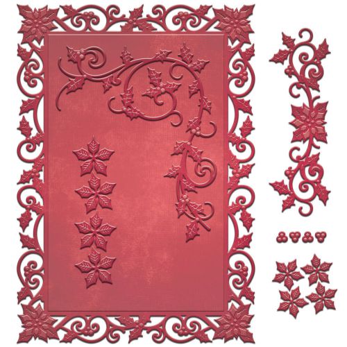 &#034;Spellbinders Card Creator Die-Holly Frame 5&#034;&#034;X7&#034;&#034;&#034;