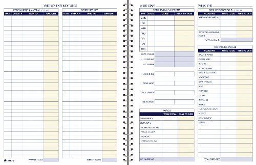 Adams Bookkeeping Record Book, Weekly Format, 8.5 x 11 Inches, White AFR70