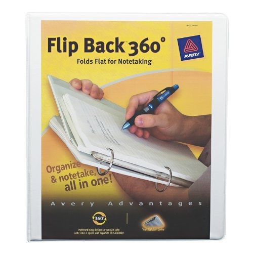 Avery flip back 360 degree binder with 1 inch ring, white, 1 binder (17560) for sale