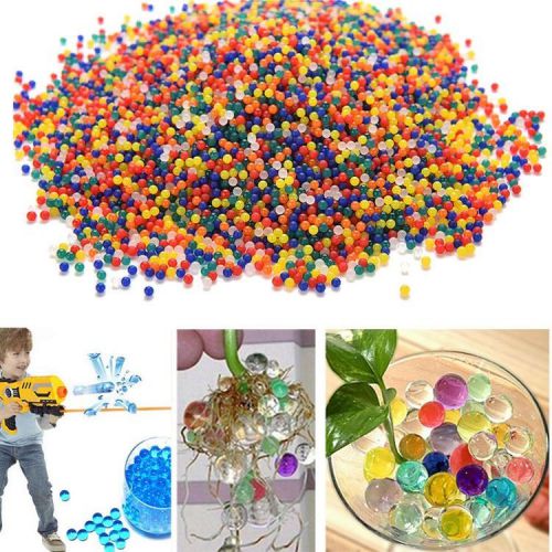 10000 pcs water bullet balls gun pistol toys crystal soil water beads mud diy for sale