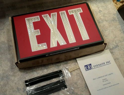 EVENLITE INC 101 102 SERIES SELF LUMINOUS EXIT SIGN LIGHT SL SLIMLINE NEW $99