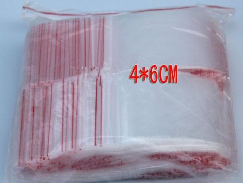 100 PCS 4x6cm ZipLock Clear Reclosable Poly PE Bags Self Seal Gift plastic Bag