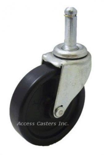 25SRCPS-211 2-1/2&#034; Swivel Caster, Polyolefin Wheel, 7/16 x 1-7/16 Grip Ring Stem