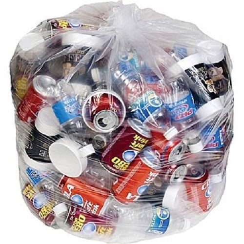 23X17X46 100 Heavy Liner Clear Garbage Bags - great for recycling 35-40 gallon