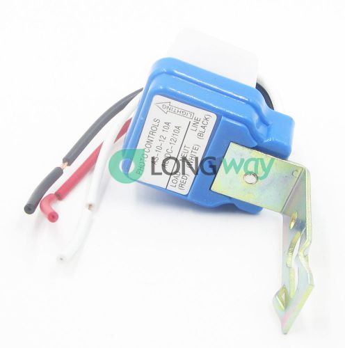 AS-10 Auto On Off Street Light Switch Photo Control Sensor DC AC 12V 10A 50-60Hz