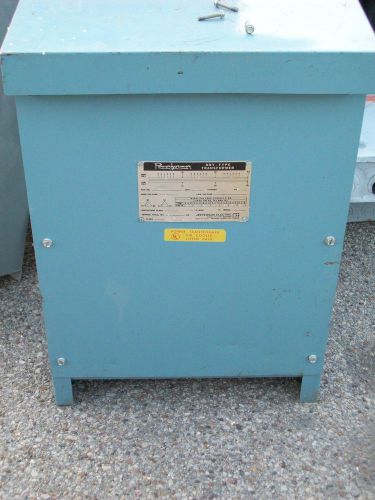 30 KVA TRANSFORMER 480 HIGH 240 LOW 223-3197 JEFFERSON ELECTRIC POWERFORMER 3PH