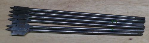 DRILL BITS &gt;  EXTRA LONG WOOD BORING DRILLS   (11-1/2&#034; 10 12&#034; &gt; SET OF 6