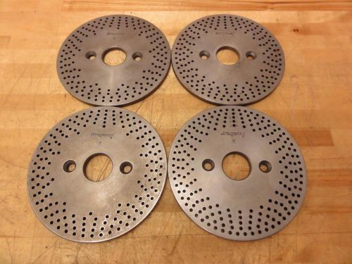 CLEAN Bridgeport DIVIDING HEAD PLATES #1 #2 #3 #4: 1-1/8&#034; hole 5.5&#034; Dia, 2-1/4&#034;