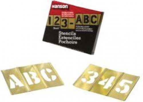 CH Hanson Hand-Tools - 1-1/2&#034; Brass Stencil 45 Piece #&#039;S &amp; Lett