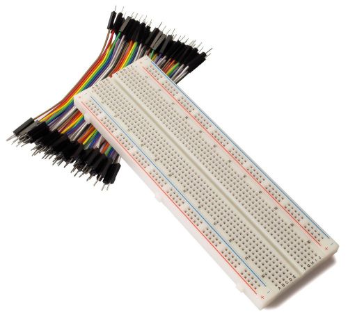 BreadBoard + ZipWire Kit BB830 Solderless Plug-in BreadBoard plus ZW-MM-10 Zi...