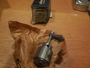 NOS Jacobs Plain Bearing Chuck Model 30B 0-5/16&#034;  With Key and Original Box