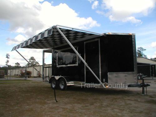 NEW 7x18 7 X 18 Enclosed Concession Food BBQ Trailer