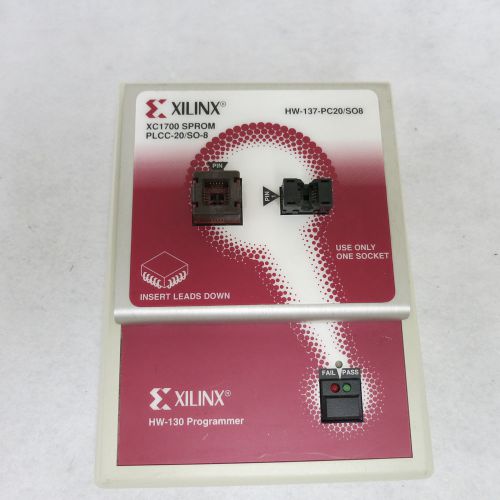 Xilinx HW 130 Programmer W/ 137 PC20/SO8 XC1700 SPROM PLCC 20/SO 8