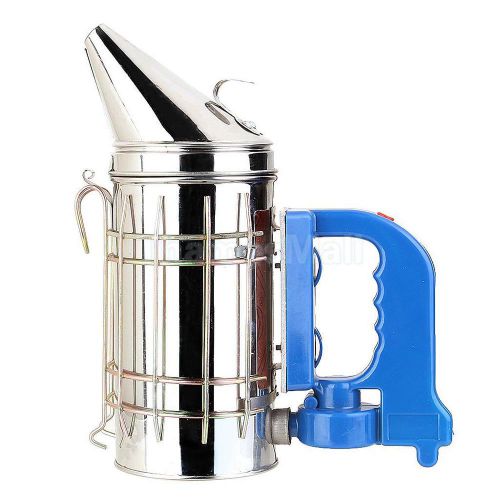 Large Stainless Steel Electric Bee Hive Smoker Fumes Machine Beekeeping Tool