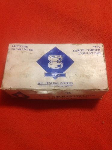 10- WP 36 PORCELAIN INSULATORS LARGE CORNER TPYE FOR ELECTRIC FENCES  Vintage