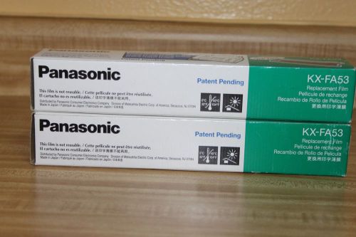 2x Panasonic KX-FA53 Replacement Ink Film Roll Genuine NEW -- FREE SHIPPING