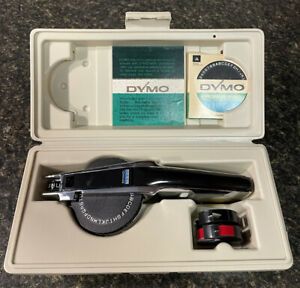 Vintage DYMO 1550 Labeling Kit Tapewriter Wheel Bundle w/ Hard Carrying Case