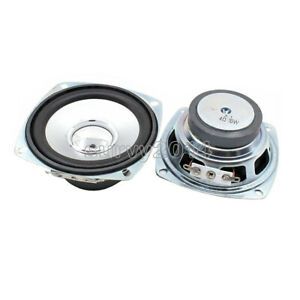 2pcs 3 Inch Full Range Speakers 4Ohm 10W 78MM Square Portable Audio Speaker Unit