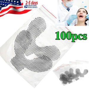 100pcs Metal Dental Strengthen Net Impression Trays for Lower Jaw Dentist Oral