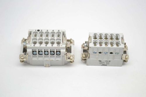 Lot 2 thomas&amp;betts assorted ms 210b 210a male 10 pin terminal connector b447675 for sale