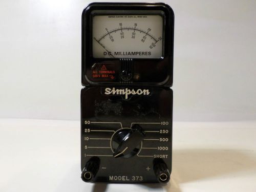 SIMPSON MODEL 373 VERSION 2  DIRECT CURRENT MILLIAMPERES