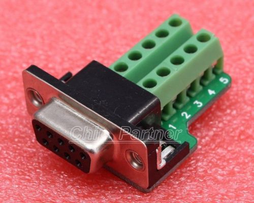 9Pin Female Adapter DB9-M9 DB9 Teeth Type Connector Terminal Module RS232