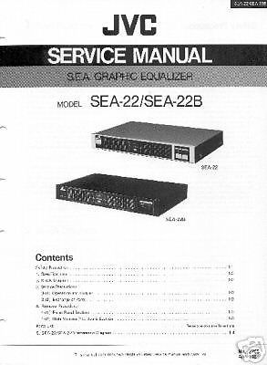 JVC SEA GRAPHIC EQ SERVICE MANUAL SEA22/B FREE USA SHIP